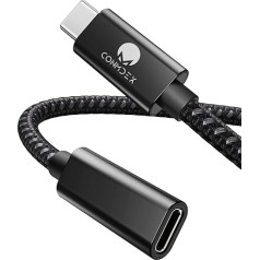 CONMDEX USB C pagarinājuma kabelis no vīrieša uz sievieti USB 3.2 datu lādēšanas kabelis 5Gbps, 20V5A/100W atbalsta 4K video/ audio pagarinājuma kabelis, saderīgs ar M1 M2 MacBok, Galaxy S23/22, Pad Mini 6