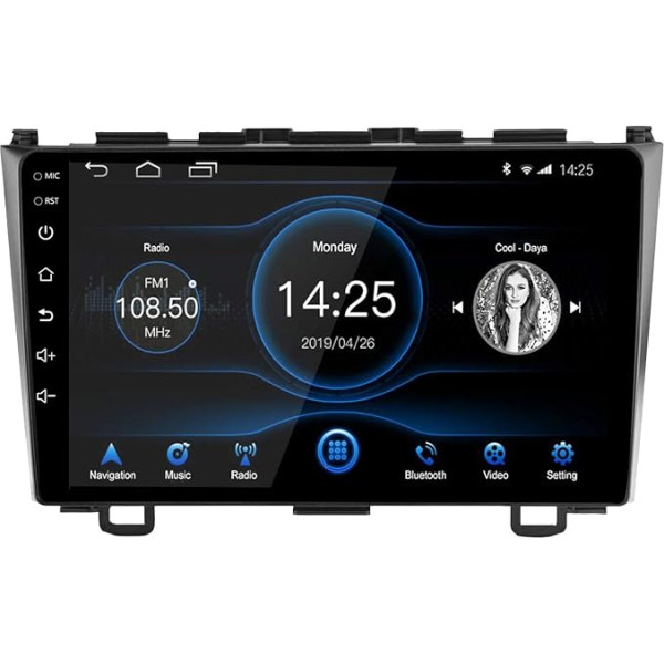 LEXXSON Android 10.1 autoradio Honda CRV 2007-2011 | 9 collu IPS skārienjūtīgais ekrāns augstas izšķirtspējas auto radio ar GPS navigāciju Bluetooth USB atskaņotājs 2G RAM 32G ROM (Honda CR-V 2007-2011)