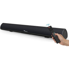 Zeerkeer Soundbar 2.0 kanālu, Bluetooth skaļrunis ar kabeli un bezvadu stereo skaļrunis ar tālvadības pulti Soundbar Mājas kino saderīgs ar mobilo tālruni, televizoru, planšetdatoru, RCA/AUX