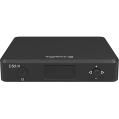 TOTAUDIO Topping D50 III DAC ar divu mikroshēmu ES9039Q2MIII, XMOS XU-316, Qualcomm QCC5125, DSD512, USB-C (melns)