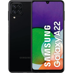 Samsung Galaxy A22, viedtālrunis bez SIM kartes, 6,4 collas, 64 GB, Android mobilais tālrunis, melns