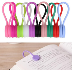 Magnētiskie kabeļpiederumi, papildu kabeļpiederumi Silikon-Spiralbinder, USB-Kabel-Manager-Clips, Kabel-Organizer, Mehrzweck-Magnet-Kabelbinder, Kabelbinder für Büro, Schule, Zuhause, Ladegerät, Organisation,