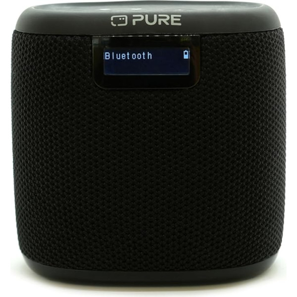 Pure Woodland Mini āra skaļrunis ar Bluetooth un DAB+/FM radio (ūdensizturīgs IP67, izturīgs, pārnēsājams, 14 h akumulators, ideāli piemērots dārzam un kempingam), melns