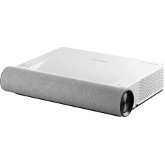 Viewsonic X2000L-4K īpaši maza attāluma lāzera projektors (4K, 2000 ANSI lūmenu, 2x HDMI, USB, 2x 10 W + 2x 25 W, 5G interneta uztveršana), balts