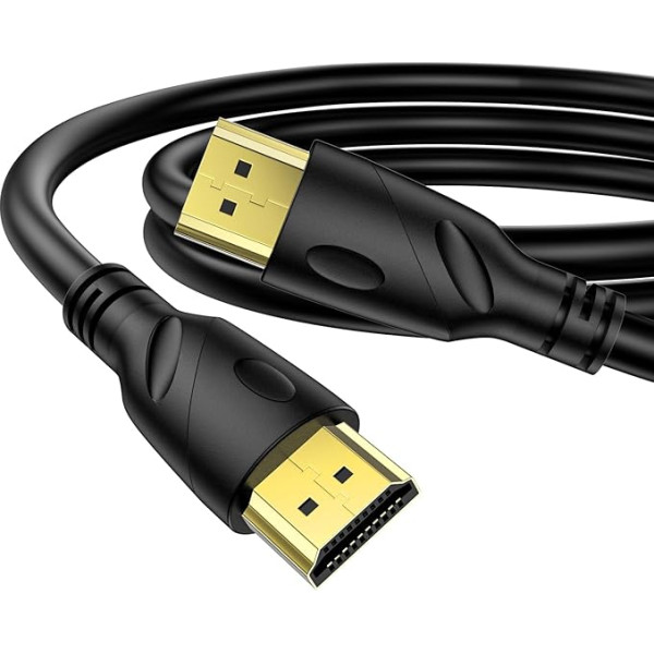 Jorenca 4K HDMI kabelis 9 m HDMI 2.0, 18 Gb/s) Īpaši ātrdarbīgs HDMI 2.0, 18 Gb/s), ar zeltītiem savienotājiem, Ethernet audio atgriezeniskais video 4K, Full HD1080p, 3D, saderīgs ar Xbox portatīvo datoru PS3 PS4 PS9 PC HDTV