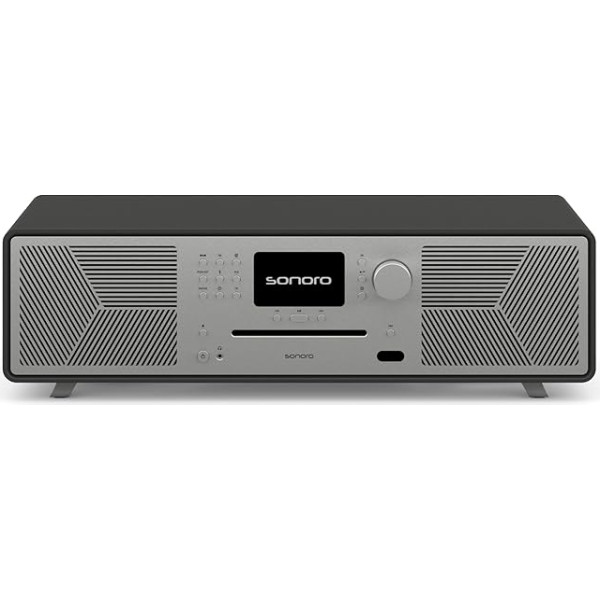 sonoro Meisterstück (2. paaudzes) kompaktā sistēma ar CD atskaņotāju, Bluetooth un interneta radio (Airplay, Chromecast, Spotify, Tidal, FM, DAB+, USB) Matēts grafīts