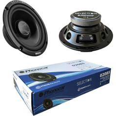 2 Speakers Compatible with Phonocar SELECTION 02085 Woofer 16.50 cm 165 mm 6.5 Inch Diameter 70 Watt RMS 180 Watt Max 4 Ohm 91 dB Car Per Pair