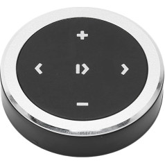 Bezvadu Bluetooth multivides pogas tālvadības pults automašīnas stūres stūrei, Siri Start, mūzikas vadība, pašapliecināšanās, saderīga ar iPhone un Android, iekļauts turētājs