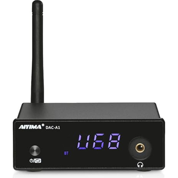 AIYIMA DAC-A1 Mini austiņu pastiprinātājs ES9018Q2M Desktop dekodētājs HiFi Stereo DAC Bluetooth 5.0 dekodētājs Koaksiālais optiskais USB DAC APTX-HD Linux ar tālvadības pulti DC5V