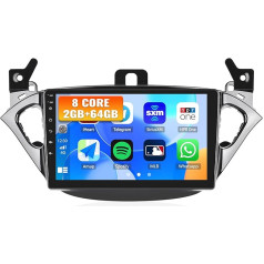 8Core 2G + 64G CAMECHO Android 13 auto radio Opel Corsa 2015-2019/Opel Adam 2013-2016 ar navigāciju Carplay Android Car, Double DIN radio ar 9 collu ekrānu, DSP RDS Bluetooth MirrorLink + atpakaļgaita