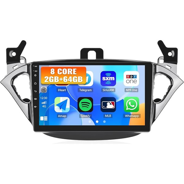 8Core 2G + 64G CAMECHO Android 13 auto radio Opel Corsa 2015-2019/Opel Adam 2013-2016 ar navigāciju Carplay Android Car, Double DIN radio ar 9 collu ekrānu, DSP RDS Bluetooth MirrorLink + atpakaļgaita