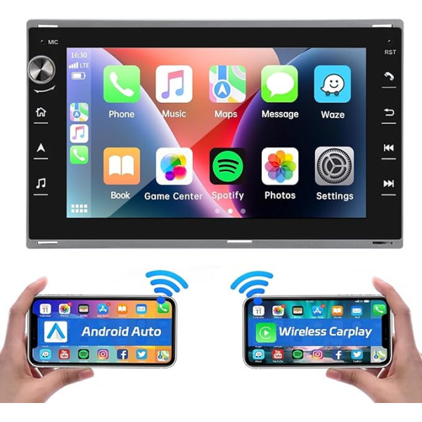 SCUMAXCON 7 collu bezvadu Carplay Android auto Android 11 auto radio GPS navigācija DSP Bluetooth RDS WiFi IPS skārienjūtīgais ekrāns RVC USB FM/AM 2+32GB VW Golf MK4 Polo 4 Passat B5