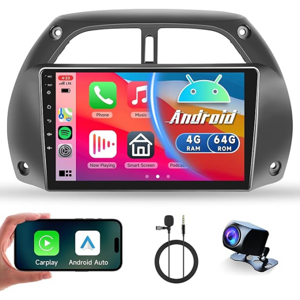 4G + 64G Android 13 Auto radio 2 DIN Toyota RAV4 2001-2006