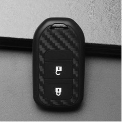 OTMIK Carbon Fiber Pattern Car Key Case Cover Fit for Honda Vezel City Civic Jazz BRV HRV Auto atslēgu piederumi