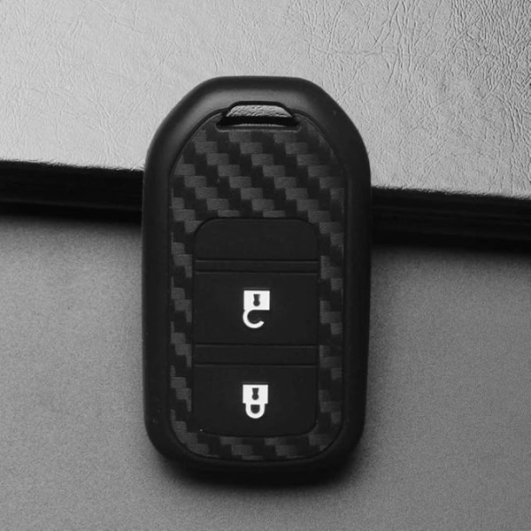 OTMIK Carbon Fiber Pattern Car Key Case Cover Fit for Honda Vezel City Civic Jazz BRV HRV Auto atslēgu piederumi