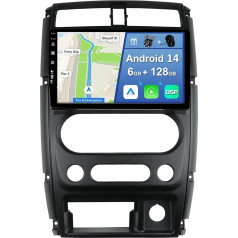 YUNTX [6GB + 128GB] Android 12 autoradio priekš Suzuki Jimny (2007-2015)-[Integrēts CarPlay/Android Car/DSP/GPS]-9 collu IPS 2.5D kamera + MIC-DAB/Stūres kontrole/360 kamera/Mirror Link/Bluetooth