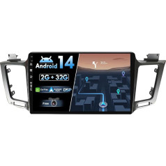 JOYX Android 12 autoradio piemērots Toyota RAV4 (2013-2018) - [2G+32G] - Iebūvēts Carplay/Android Car - Bez kameras - 10,1 collas - 2 DIN - Atbalsta stūres vadības ierīci 4G WiFi DAB Fast Boot BT