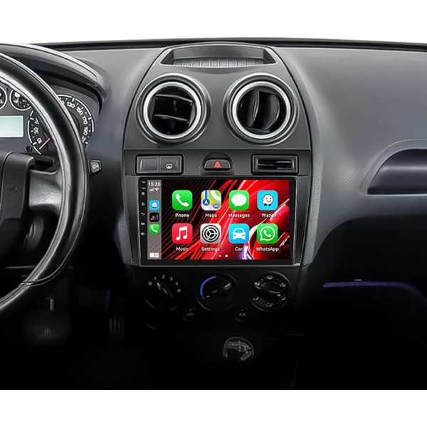 [2+32G] SIXWIN Android 13 auto radio priekš Ford Fiesta Mk5 2002-2008 Radio ar Carplay Android Car, 9 collu kapacitatīvs skārienjūtīgais ekrāns ar WiFi GPS Bluetooth FM/RDS USB Mirrorlink + Canbus