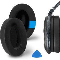 Geekria sporta dzesēšanas gela rezerves auss spilventiņi Sennheiser HD525 HD525 HD535 HD545 HD565 HD580 HD600 HD650 HD660S austiņu austiņu austiņu spilventiņiem (melni)