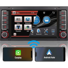 7 collu augstas veiktspējas DSP autoradio VW Touareg Transporter T5 Multivan radio iebūvēts bezvadu Carplay & Android auto navigācijas stūres rata vadība zemfrekvences skaļrunis Bluetooth 1080P IPS ekrāns AM FM