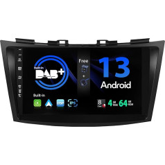 SXAUTO [Iebūvēts DAB] Android 13 auto radio priekš Suzuki Swift/Ertiga (2011-2017) - CarPlay/Android Car - LED kamera + Mic - 4G + 64G - 360-CAM stūres kontrole Fast Boot WiFi DSP - 2 DIN IPS 9