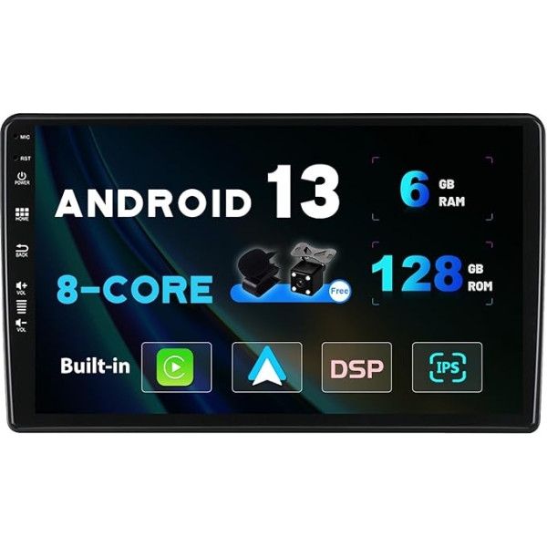 SXAUTO Android 13 [6G + 128G, 8-core] IPS auto radio priekš W209-W203 W168 ML W163 W463 Viano W639 - Carplay/Android Car - LED kamera + Mic 360-CAM DAB stūres vadības stūres WiFi Bluetooth DSP - 2 DIN 9