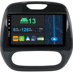 YUNTX 9 collu Android 13 auto radio ar satelītnavigāciju Renault Captur 2014-2019 | Octa Core | 6GB 128GB | Iebūvēts 4G LTE | CarPlay un Android Car | DSP | DAB | QLED | Dual Band WiFi | Bluetooth 5.0