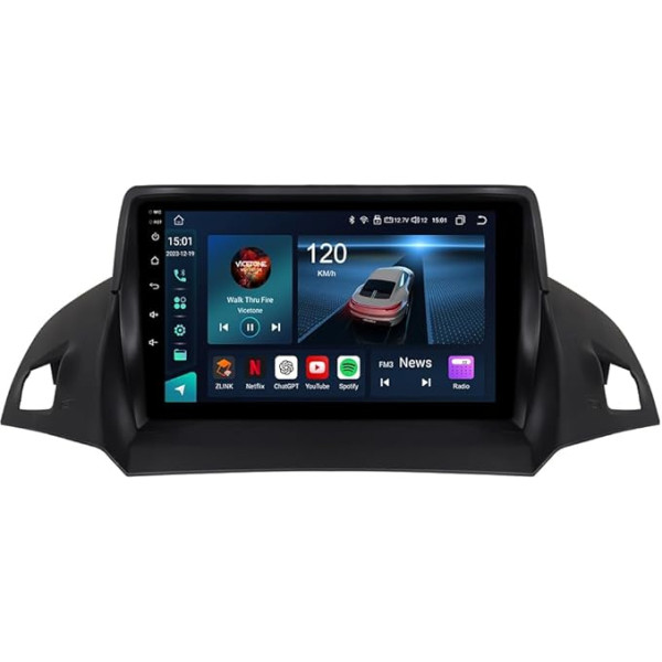 JUNHUA Android 13 4 + 64 GB auto radio ar navigācijas Octa-Core auto radio Ford Escape 2013-2019 Ford Kuga 2012-2018 Low-End Wireless Carplay Android auto 4G LTE Bluetooth WiFi WiFi GPS