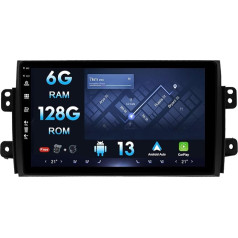 MISONDA 6GB+128GB Android Autoradio für Suzuki SX4 2006-2013/Fiat Sedici 2005-2014-GPS-Navigācija-kostenlose Rückfahrkamera-unterstützt DAB/Lenkradsteuerung/WiFi/Bluetooth/Mirrorlink/Carplay/RDS