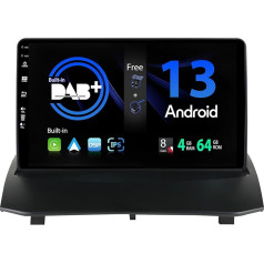 SXAUTO [Iebūvēts DAB] Android 13 auto radio Ford Fiesta (2008-2019) - Iebūvēts Carplay/Android Car/DSP - LED kamera + MIC - 4G + 64G - 360-CAM stūres kontrole Fast Boot WiFi - 2 DIN IPS 9