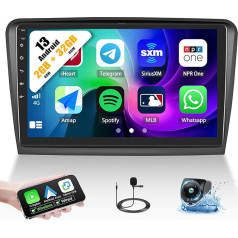 2 + 32 GB: Android 13 auto radio Skoda Superb 2009-2013, Apple Carplay Android auto, skārienjūtīgais ekrāns 10 collu auto radio ar GPS WiFi WiFi FM/RDS EQ Bluetooth Mirror Link AUX + AHD atpakaļgaitas kamera & Mic