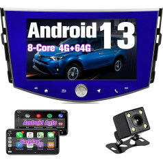 DDKUS Auto radio Toyota RAV4 2006-2012, Android 13 Car Radio Con Navigatore Octa Core 4GB RAM 64GB ROM, 8 collu Stereo Bluetooth Car Support CarPlay Android Car