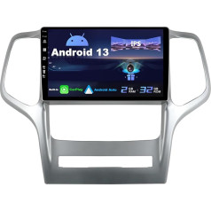 SXAUTO Android 13 IPS auto radio Jeep Grand Cherokee WK2 (2008-2013) - Iebūvēts CarPlay / Android Car - atpakaļgaitas kamera - 2G + 32G - Vadības stūres DAB Fast Boot WiFi DSP - 2 DIN 9