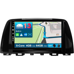 BXLIYER Android 13 IPS Auto Radio piemērots Mazda Atenza Mazda 6 (2012-2015) - 4G+64G - Iebūvēts DSP/Carplay/Android Car - Kamera + Mikrofons - 9 collu 2 DIN - Vadāms no stūres WiFi DAB 360 kamera