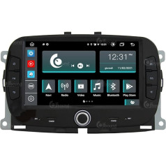 Personalizēts auto radio Fiat New 500 Android GPS Bluetooth Bluetooth WiFi USB DAB+ Touchscreen 7 collu 8 Core Carplay AndroidAuto