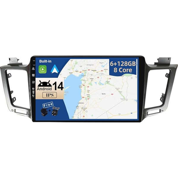 JOYX - [6G+128G] - Android 12 autoradio piemērots Toyota RAV4 (2013-2018) - Iebūvēts DSP/Carplay/Android Car - Camera MIC Free - 10.1 collu 2 DIN - Atbalsta SWC 4G WiFi DAB Fast-Boot 360 kamera