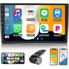 SIXWIN 2+64G Android 13 Carplay Android auto radio ar HiFi skaņu Audi A4 S4 RS4 8E B6 B7 (2000-2009), HD 9 collu skārienekrāns ar GPS WiFi WiFi BT USB FM RDS radio + AHD aizmugures skata kamera + DVR