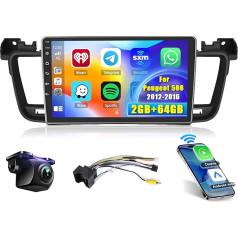 [2+64GB] Android 13 auto radio, bezvadu CarPlay Android auto, Peugeot 508 2012-2016 radio, 9 collu ekrāna auto radio, Bluetooth, Mirror Link, GPS WiFi FM RDS SWC SWC EQ