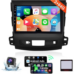 8 kodolu 2 + 64G: Hodozzy Carplay autoradio Mitsubishi Outlander 2/Peugeot 4007/Citroen C-Crosser Android auto radio ar satelītnavigāciju, 9 collu skārienekrāns ar WiFi/GPS/RDS/FM/Bluetooth/USB/DSP + Canbus