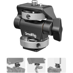 SMALLRIG Camera Monitor Mount with Cold Shoe Adapter, 360° Rotatable and 180° Tilt, Adjustable Monitor Holder with Thumb Screw to Adjust Tension, with Anti-Twist Design - 2905B