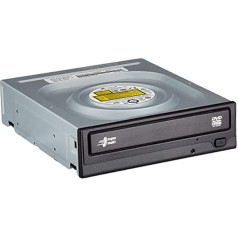 Hitachi -LG GH24 iekšējais DVD diskdzinis, DVD-RW CD-RW ROM pārrakstītājs klēpjdatoram/darbvirsistabai, saderīgs ar Windows 10, M-Disc atbalsts, 24x rakstīšanas ātrums (tukšais disks) - melns