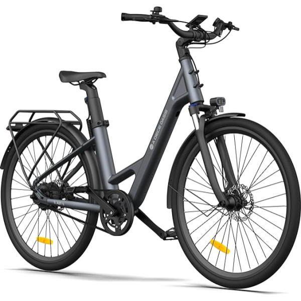 ADO E-Bike Air 28 Elektriskais velosipēds, Elektriskie velosipēdi Pedelec siksnas piedziņa, E velosipēds 28 collas, Moment sensors, Aizmugurējais motors, 345.00 Wh akumulators, Sieviešu/vīriešu elektrovelosipēds, Titāna akumulators, Maksimālais