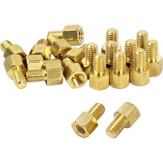 sourcing map 20 PCS M4 5+6mm Hex Standoff Abstandshalter Male Female Hexagonal Thread Messing Spacer Standoff Schrauben Muttern Spacers Standoffs für PCB Motherboard