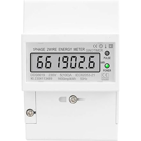 Digitāls elektroniskais elektroenerģijas mērītājs, AC230 V, 100 A, kWh-Zähler, Verbrauch, Din-Schiene, analoger Strom-Gague-Wattmeter.