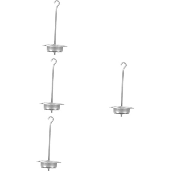 Amosfun Pack of 4 Scale Accessories Hooks for Scale Weights for Replacing Hooks for Scales Mechanical Scale Hook Hok Hanging Holder for Scale Weights Traditional Scale Supply Iron