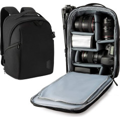 bagsmart DSLR Camera Bag Waterproof Camera Gadget plecu soma vīriešiem un sievietēm Black