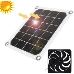 banapoy Solarpanel-Lüfter-Set, 10 W wasserdicht Kühlventilator mit Solarpanel für Hühnerställe Tierhäuser Gewächshäuser Schuppen Wohnmobile Camping, solarbetriebener Dachbodenventilator