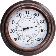 Vintage-Charm, genaue Temperatur- und Luftfeuchtigkeitsmessung, 2-in-1-Thermometer und Hygrometer