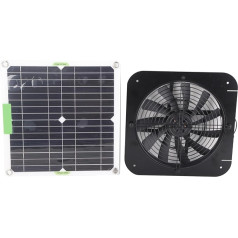 ZJchao 13,5-Zoll-Abluftventilator mit Solarpanel-Antrieb Kühlt Leise, 100 W 18-V-Abluftventilator mit Solarpanel-Antrieb, 13,5-Zoll-Solarbetriebener Dachbodenventilator für