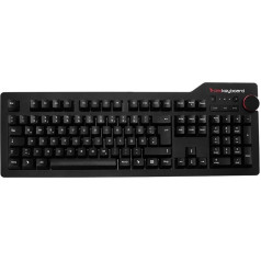 Das Keyboard 4 Professional mehāniskā tastatūra QWERTZ DE izkārtojums - 105 taustiņi, Cherry MX Brown Soft Clicky Switch, 2 porti USB 3.0, multimediju poga, NKRO, alumīnija vāciņš (DASK4MKPROSIL-DE)